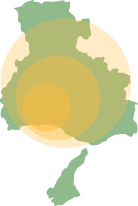 姫路市を中心とした対応エリアのイメージ。