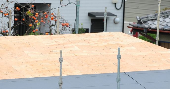 野地板を新設した様子