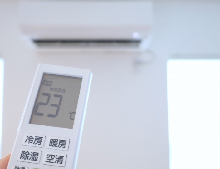 エアコンを付けた様子