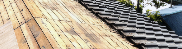 瓦の葺き直し工事